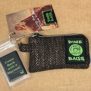 5”‎ Padded Earth Hemp Pouch Zipper Bag from Dime Bags